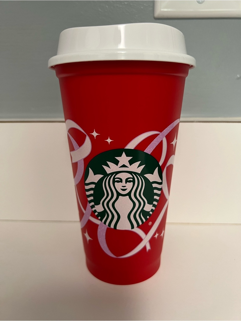 2021 Starbucks 50th Anniversary Red Cup Day Reusable Tumbler with White Lid